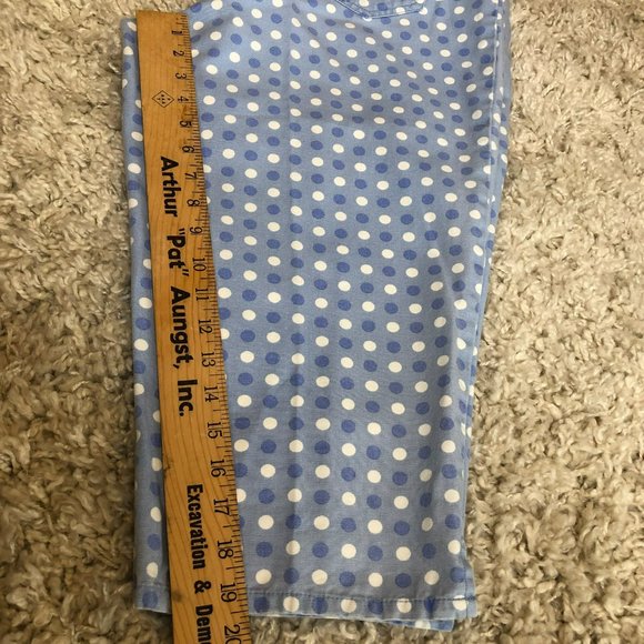 Bill Blass Jeanswear Sz 16P Capri's Light Blue w/Dots - Picture 6 of 6